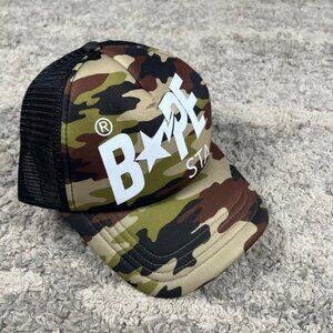 NWT BAPE STA Cam Trucker Hat